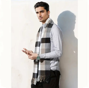 Maryam’s Essential Luxury Warm & Soft Tartan Plaid Men Scarf