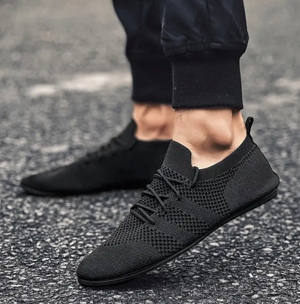 Maryam’s Essential Men’s Woven Knit Lace-Up Anti-Skid Rubber Sole Shoes