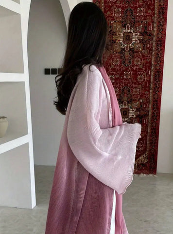 Maryam’s Essential Luxury Tie-Dye Hem Long Bell Sleeves Maxi Abaya Dress