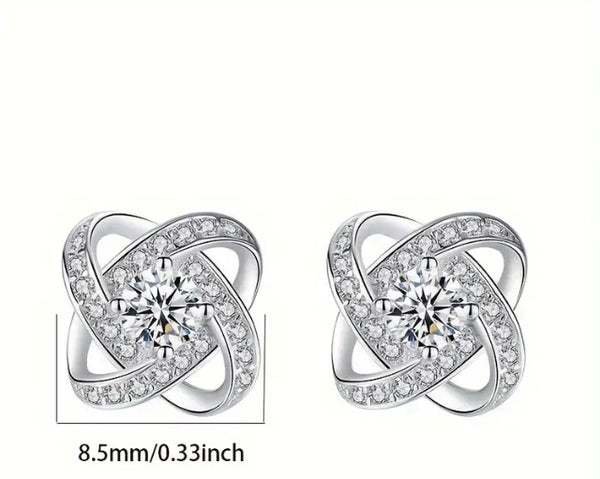 Maryam’s Essential Exquisite 925 Sterling Silver Hypoallergenic Flower Stud Earrings