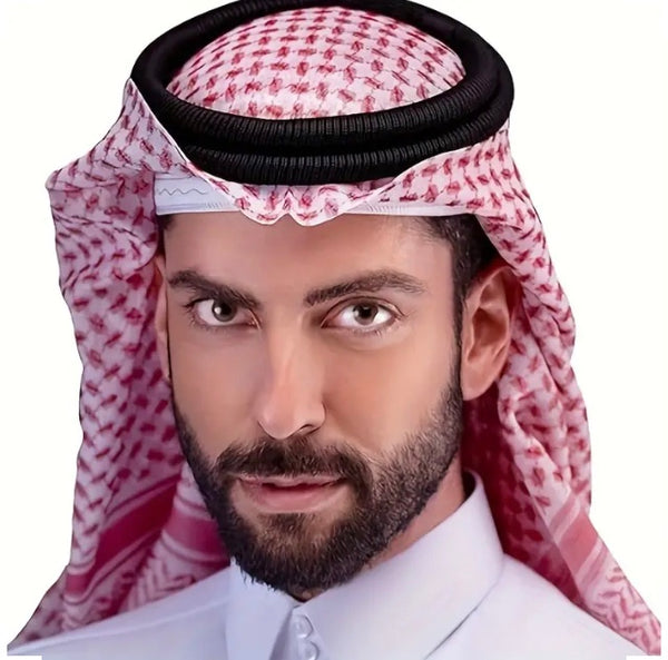 Maryam’s Essential Arab Men Premium Cotton Shemagh Keffiyeh Scarf/Shawl
