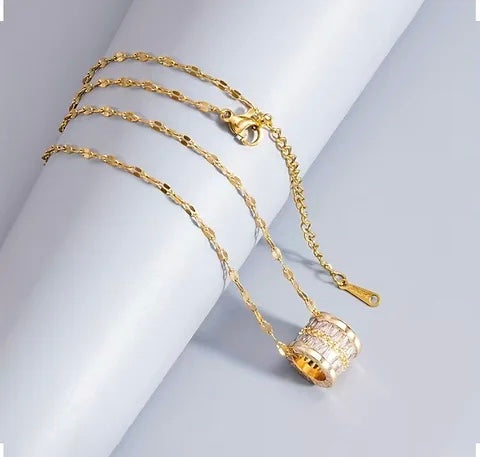 Maryam’s Essential Trendy Creative Cylindrical Shaped Pendant Necklace