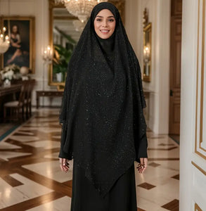 Maryam’s Essential Luxury Plain Double Layered Khimar Hijab
