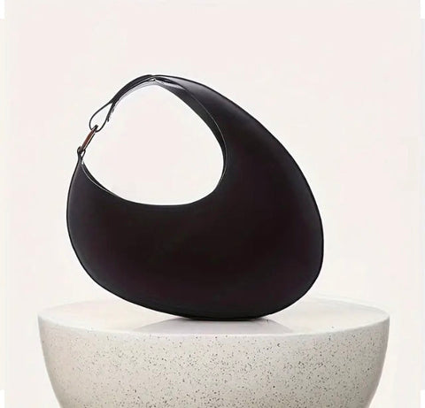 Maryam’s Essential Stylish Minimalist Unique PU Leather Chic Oval Bag