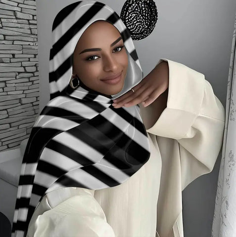 Maryam’s Essential Luxury Premium Printed Polyester Hijab