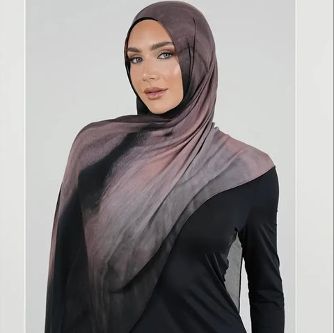 Maryam’s Essential Premium Marble Print Chiffon Hijab