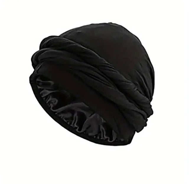 Maryam’s Essential Men’s Modal Turban Wrap Beanie with Silk Satin Lining