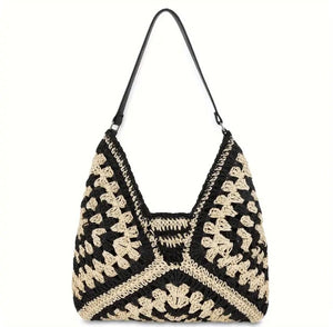 Maryam’s Essential Vintage Woven Knitted PU Retro Bag