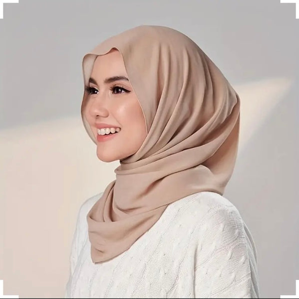 Maryam’s Essential Plain Premium Chiffon Scarves/Hijabs
