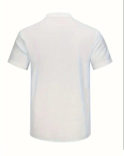 Maryam’s Essential Breathable Button Short Sleeves Cotton Linen Top Tank