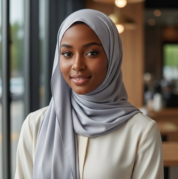 Maryam's Essential Stunning Plain Satin Shawl/Hijab