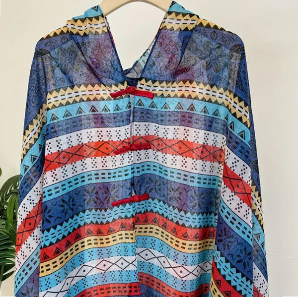 Maryam's Essential Printed Cotton Viscose Tassels Shawl