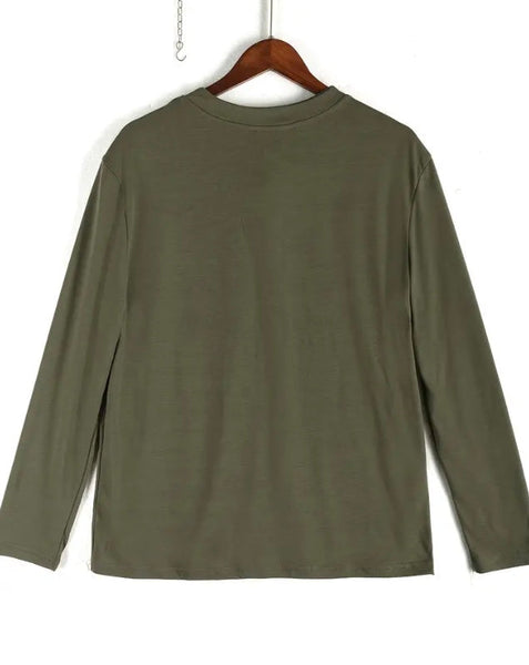 Maryam’s Essential Luxury Casual Breathable V-Neck Button Long Sleeves Shirt