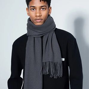 Maryam’s Essential Luxury Warm Soft Acrylic Knit Cashmere Tassels Scarf
