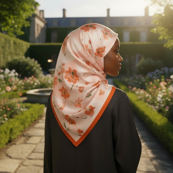 Maryam's Essential Stunning Silk Satin Printed Shawl/Hijab