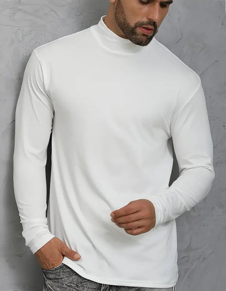 Maryam’s Essential Men Casual High Neck Long Sleeves T-Shirt