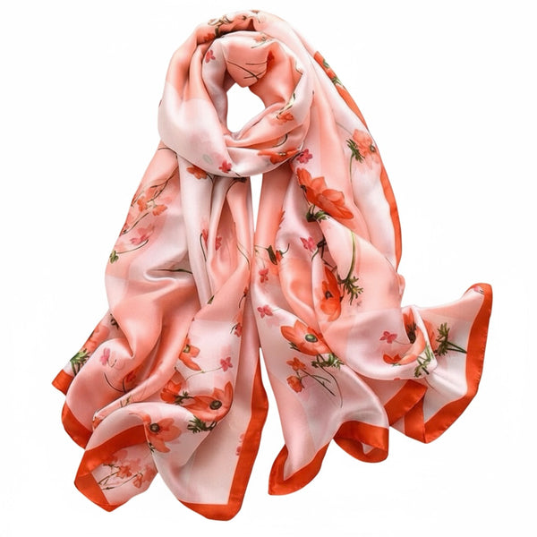 Maryam's Essential Stunning Silk Satin Printed Shawl/Hijab