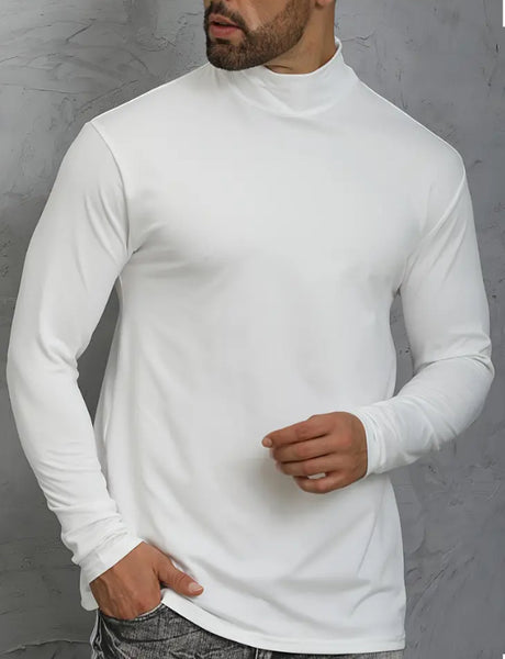 Maryam’s Essential Men Casual High Neck Long Sleeves T-Shirt