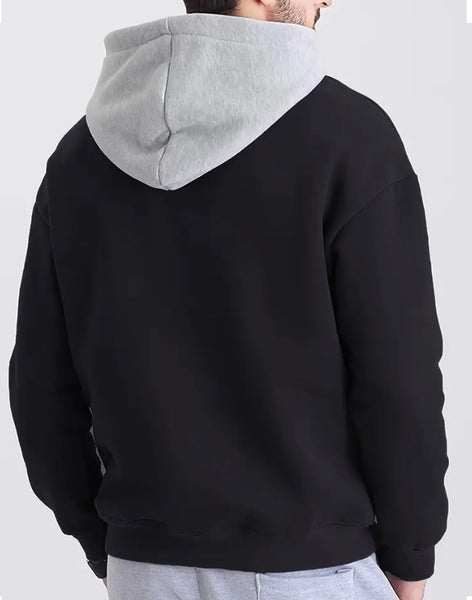 Maryam’s Essential Men Casual Contrast Colour Hoody Long Sleeves Pocket Pullover Sweatshirt