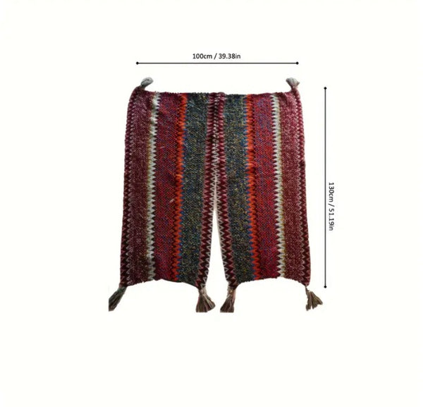 Maryam’s Essential Luxury Vintage Knit Poncho with Tassels