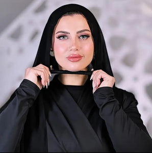 Maryam’s Essential Luxury easy to wear chiffon with pleated Elastic Band for secure fit Hijab