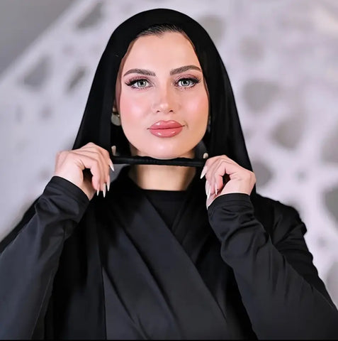 Maryam’s Essential Luxury easy to wear chiffon with pleated Elastic Band for secure fit Hijab