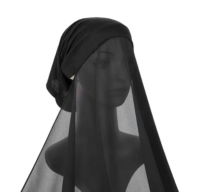 Maryam's Essential Instant Premium Chiffon Hijab with Cap