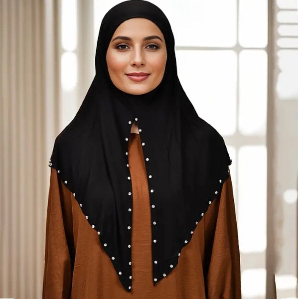 Maryam’s Essential Luxury Elegant Diamanté Edge Hijab