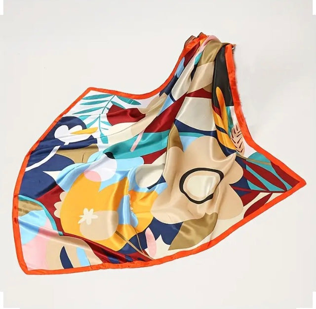 Maryam's Essential Luxury Silk Polyester Printed Shawl/Hijab