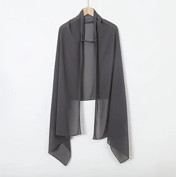 Maryam’s Essential Luxury easy to wear chiffon with pleated Elastic Band for secure fit Hijab