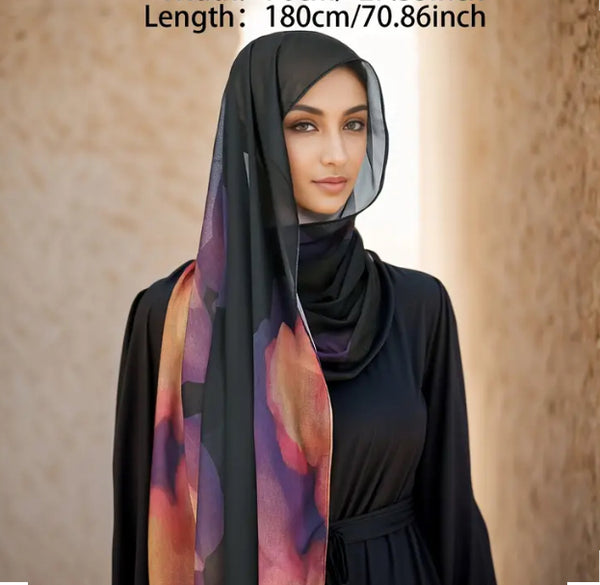 Maryam’s Essential Premium Printed Chiffon Hijab