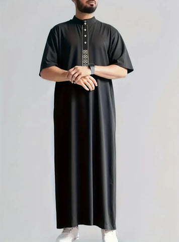 Maryam’s Essential Men Ethnic Vintage Geometric Pattern Kaftan