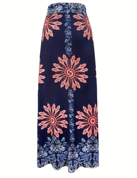 Maryam’s Essential Allover Print High Waist Maxi Length Skirt