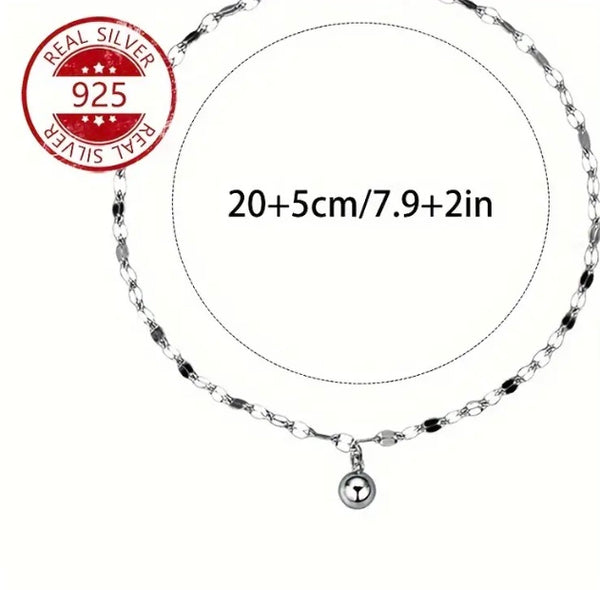 Maryam’s Essential Luxury 925 Sterling Silver Hypoallergenic Waterproof Anklet