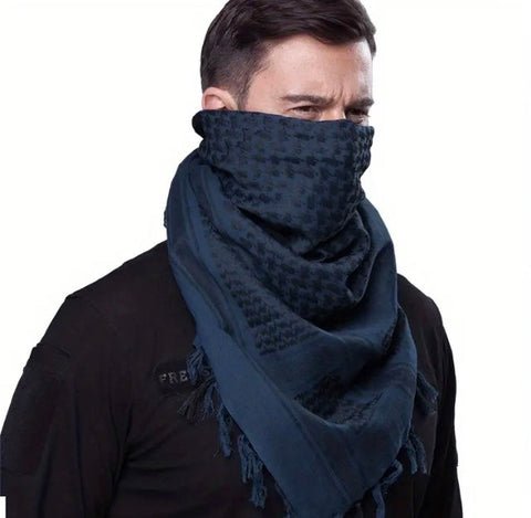 Maryam’s Essential Houndstooth Cotton Military Tactical Multifunctional Scarf