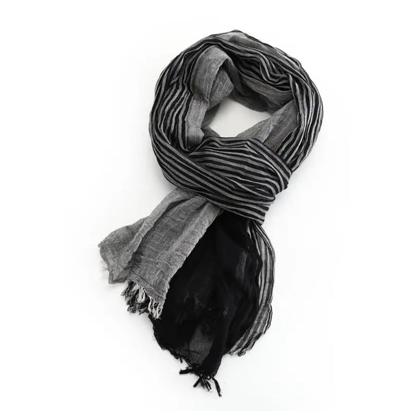 Maryam’s Essential Luxury Men Woven Plaid Durable Cotton Viscose Scarf