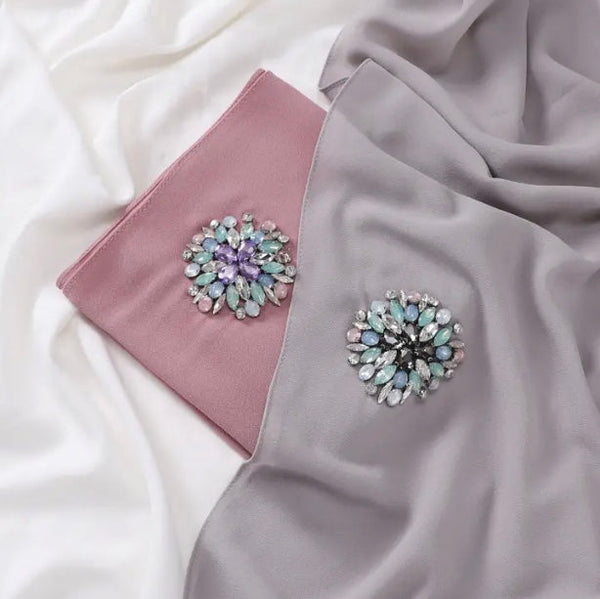 Maryam's Diamond Style Stunning Luxury Chiffon Hijab/Shawl