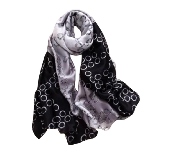 Maryam's  Essential Stunning Silk Satin Printed Shawl/Hijab
