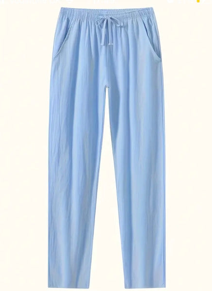 Maryam’s Essential Lightweight Breathable Drawstring Cotton Linen Loose Pant