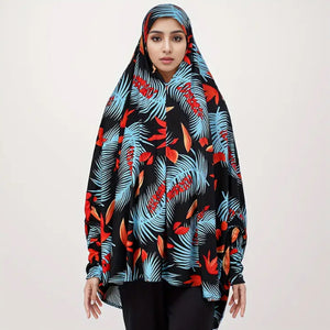 Maryam's Diamond Style Long Printed Khimar Hijab