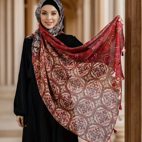 Maryam’s Essential Minimalist Style Polyester Head Scarf/Wrap