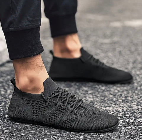 Maryam’s Essential Men’s Woven Knit Lace-Up Anti-Skid Rubber Sole Shoes