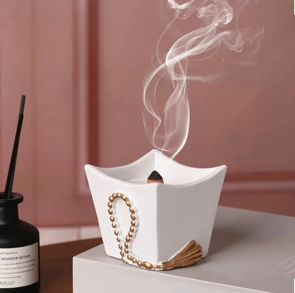 Maryam’s Essential Luxury Incense Burner with Tassels Sculpture Statue