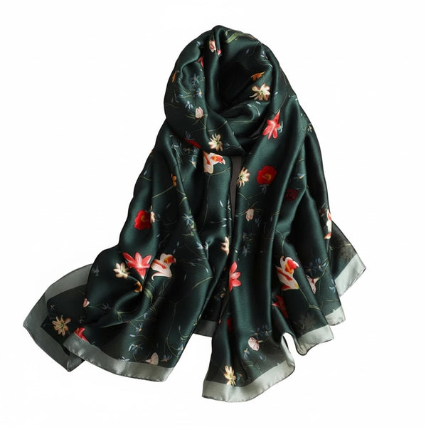 Maryam's Essential Stunning Silk Satin Printed Shawl/Hijab