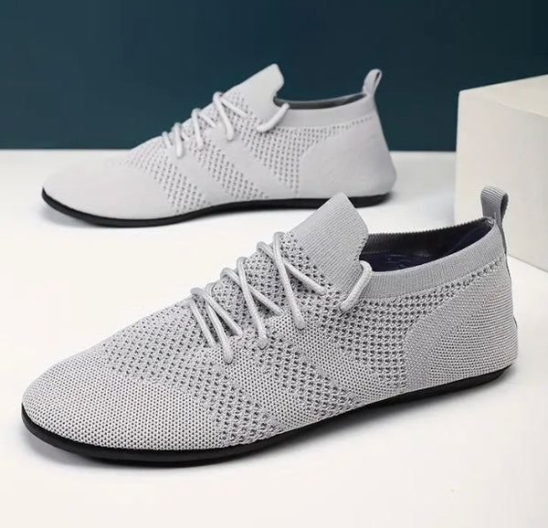 Maryam’s Essential Men’s Woven Knit Lace-Up Anti-Skid Rubber Sole Shoes