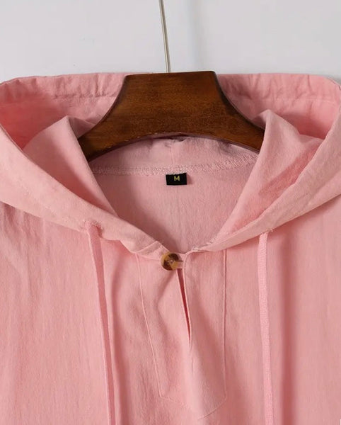 Maryam’s Essential Breathable Hood Drawstring Sleeveless Cotton Linen Top Tank