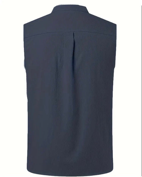 Maryam’s Essential Breathable Button Sleeveless Cotton Top Tank