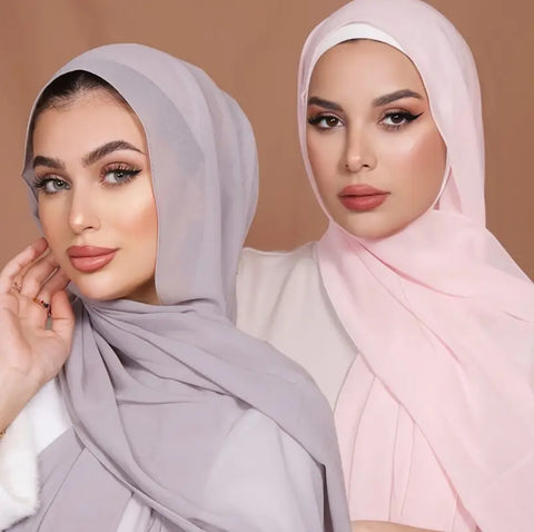 Maryam's Essential Two Pieces Set Plain Premium Chiffon Hijab