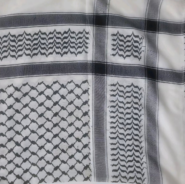 Maryam’s Essential Arab Men Premium Cotton Shemagh Keffiyeh Scarf/Shawl