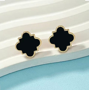 Maryam’s Essential Enamel Clover Stud Earrings